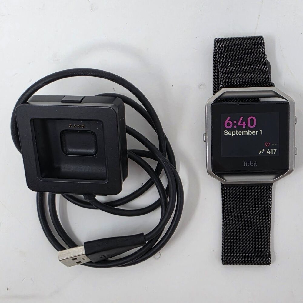 Fitbit Blaze Smart Fitness Watch Large Black FB502SBKL For Parts Or Not Working